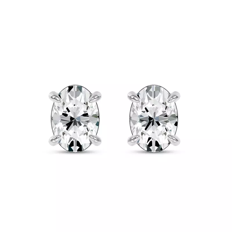 Midnight Halo Oval Lab Stud Earrings (1 ct. tw.) by Christian Siriano