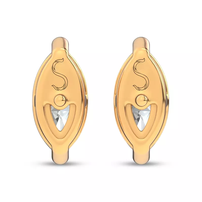 14K Yellow Gold Midnight Halo Marquise Lab Stud Earrings (1 ct. tw.) by Christian Siriano