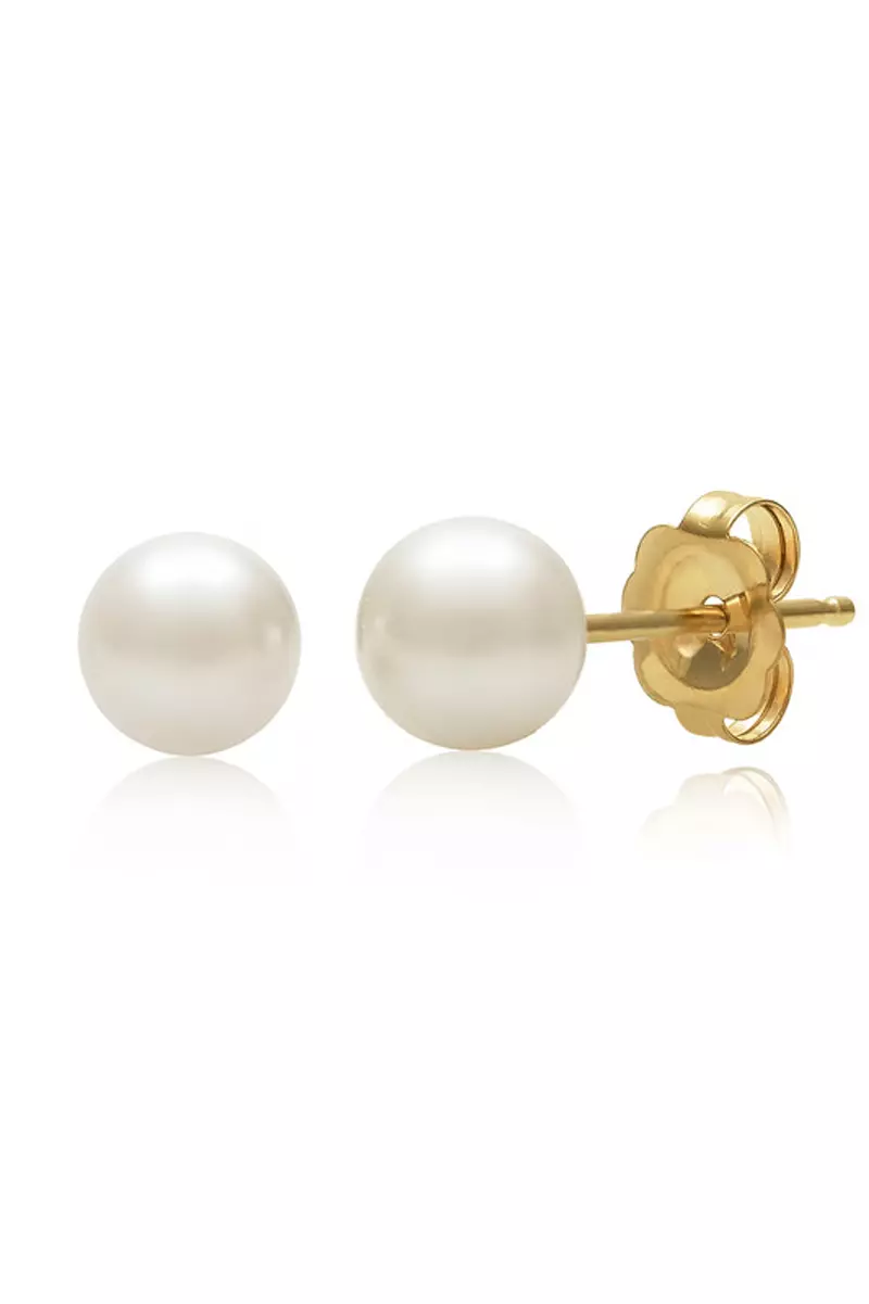 Classic Freshwater Pearl Stud (7-8mm)