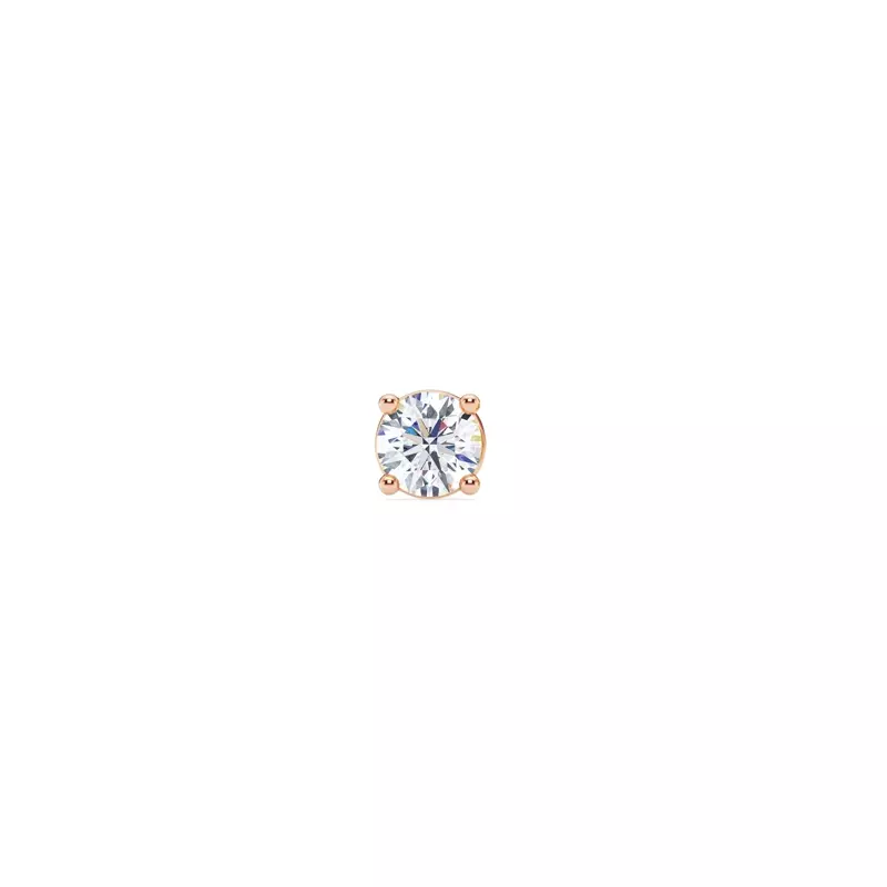 Single Diamond Screw Back Stud Earring (1/4ct)