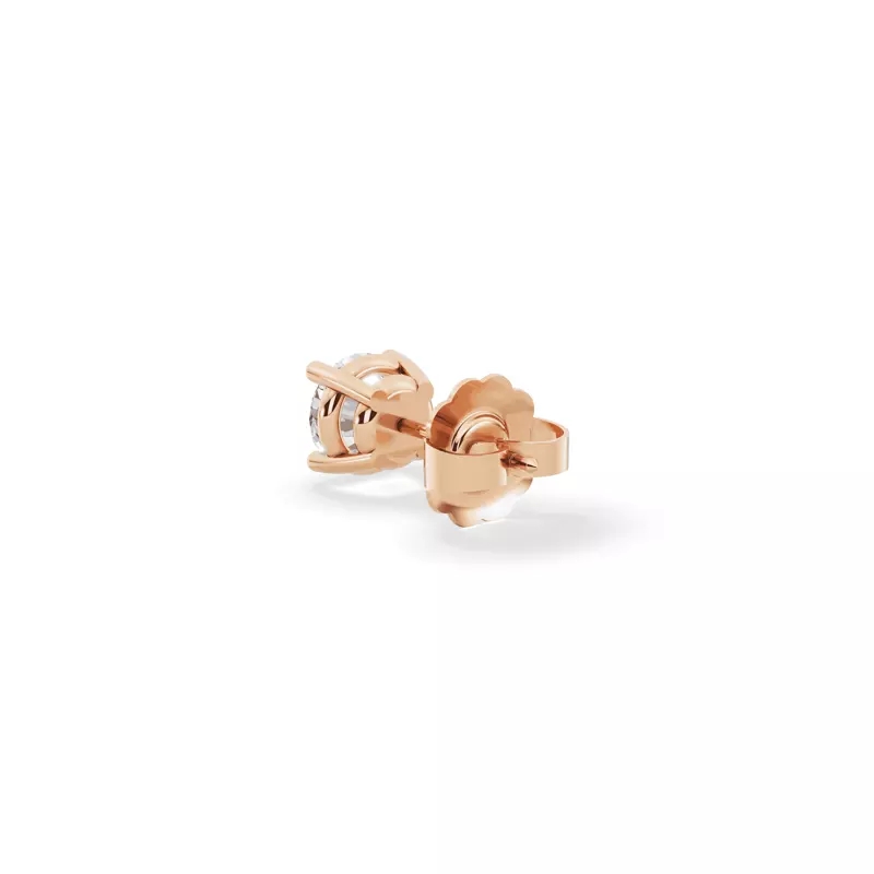 14K Rose Gold Single Diamond Stud Earring (1/2ct)