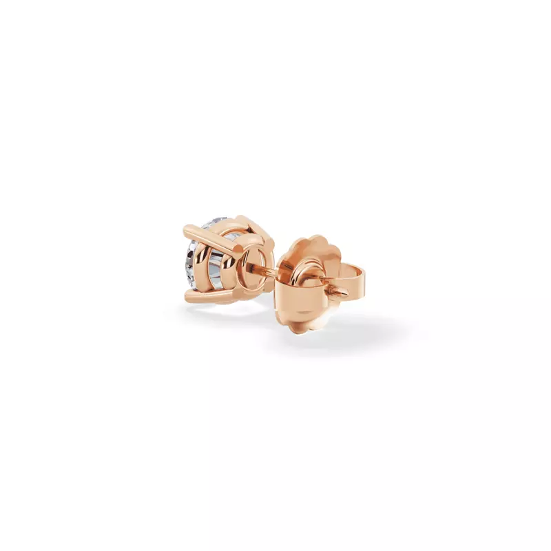 14K Rose Gold Single Diamond Stud Earring (3/4ct)
