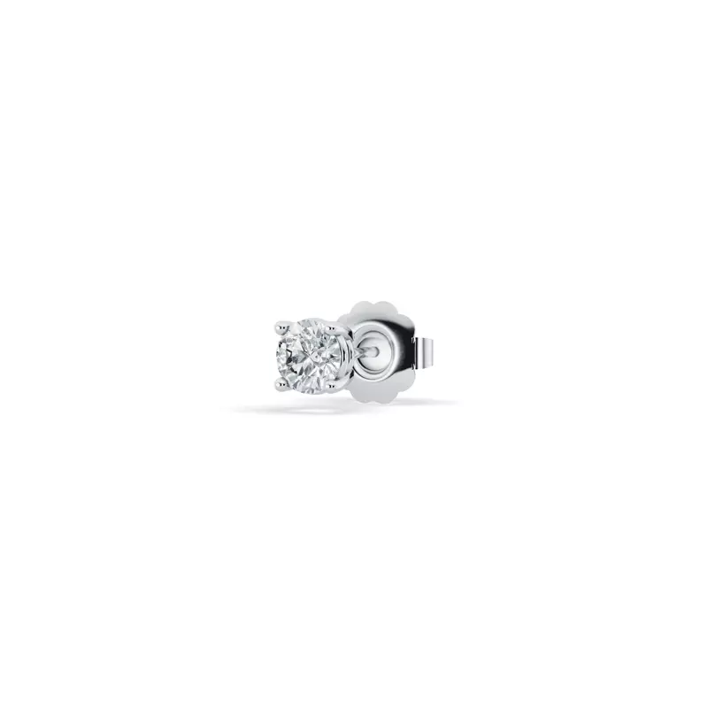 14K White Gold Single Diamond Stud Earring (1/8ct)