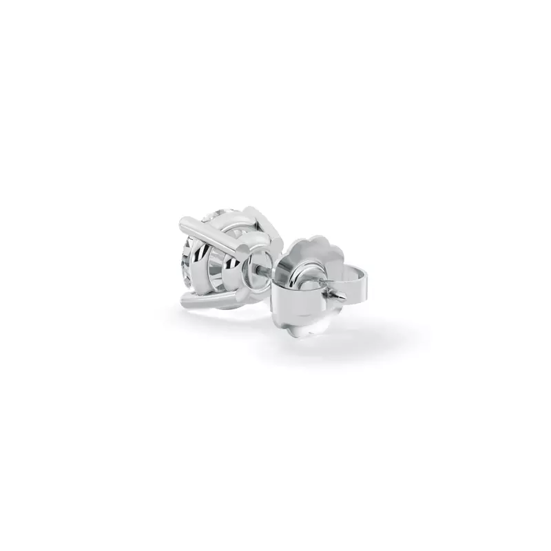 Platinum Single Diamond Stud Earring (1ct)