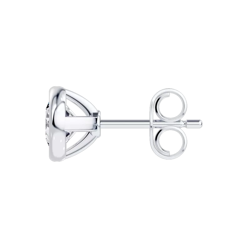 14K White Gold Modern Bezel-Set Lab Diamond Stud Earrings (1 ct. tw.)