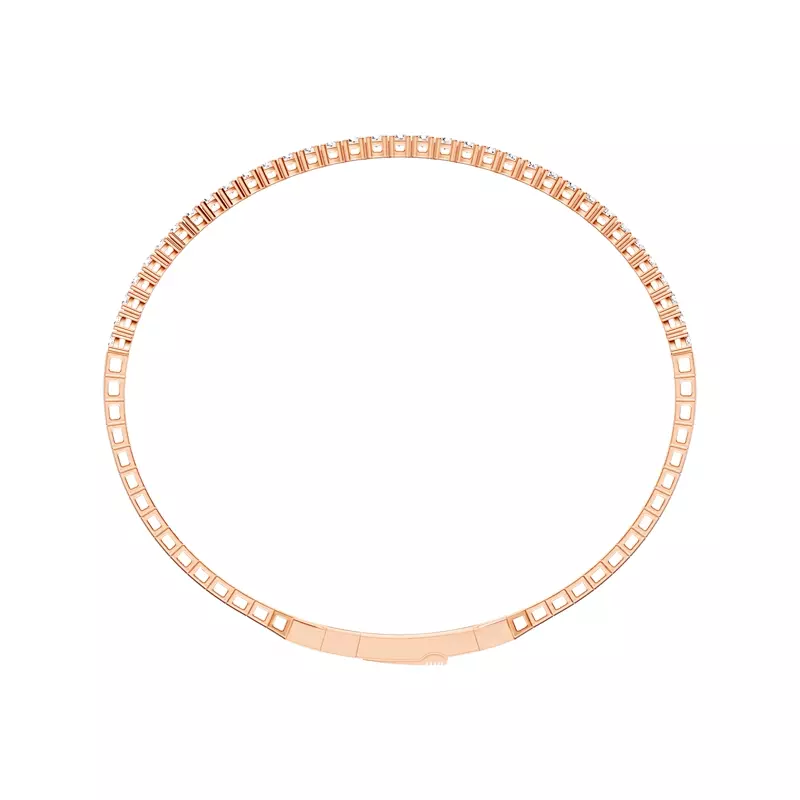14K Rose Gold Tennis Lab Diamond Flex Bracelet