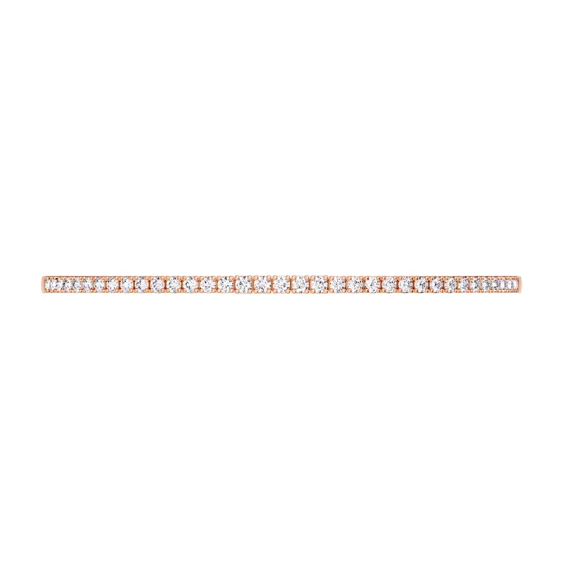 14K Rose Gold Tennis Lab Diamond Flex Bracelet