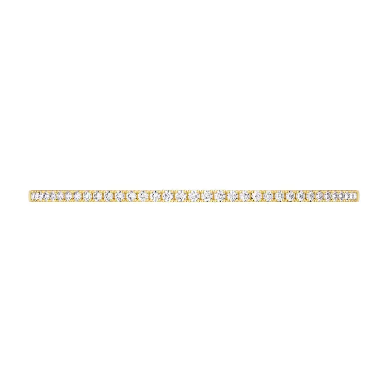 14K Yellow Gold Tennis Diamond Flex Bracelet