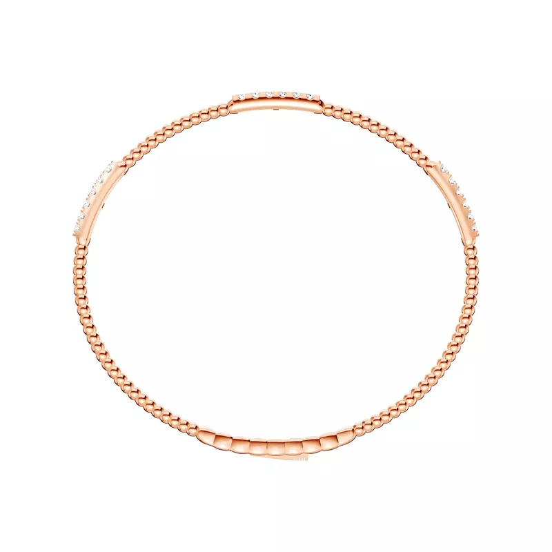 14K Rose Gold Bar Lab Diamond Flex Bracelet