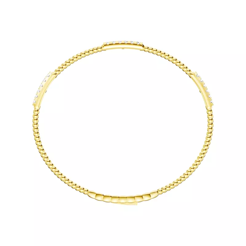 14K Yellow Gold Bar Lab Diamond Flex Bracelet