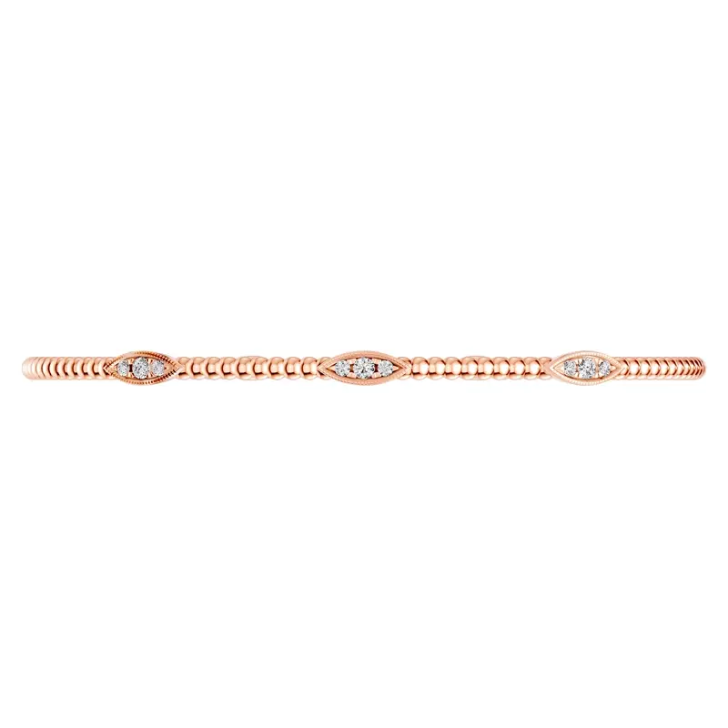 14K Rose Gold Leaf Flex Lab Diamond Bracelet
