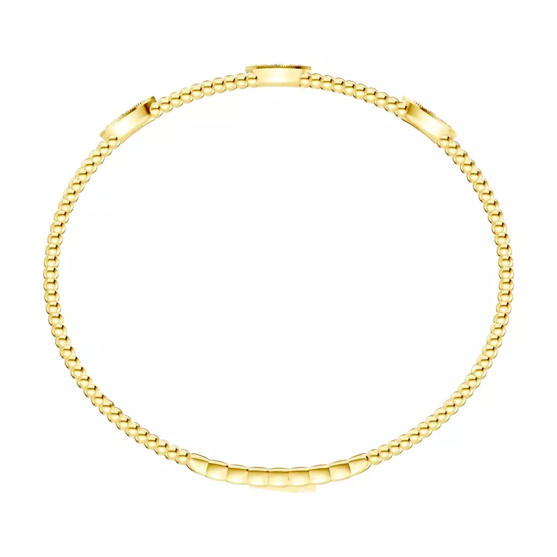 14K Yellow Gold Leaf Flex Diamond Bracelet