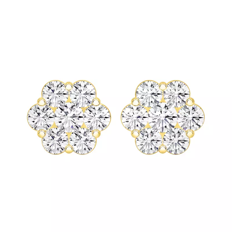Floral Diamond Cluster Earrings (2 ct. tw.)