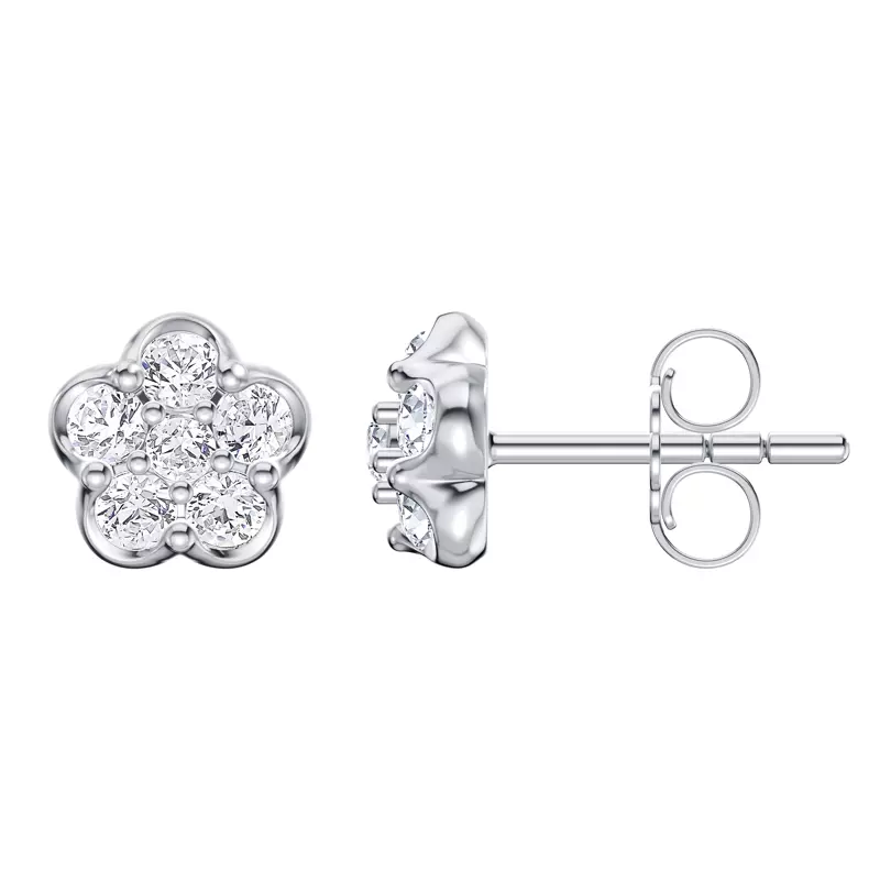 Clara Floral Cluster Lab Earrings