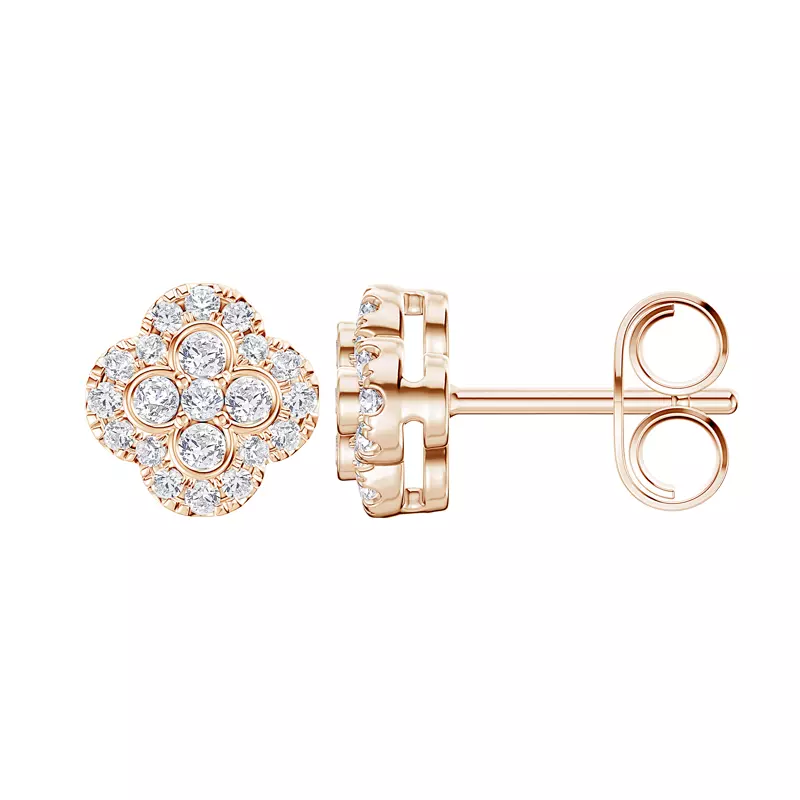 Florelle Quatrefoil Halo Earrings