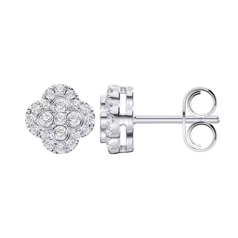 Florelle Quatrefoil Halo Lab Earrings