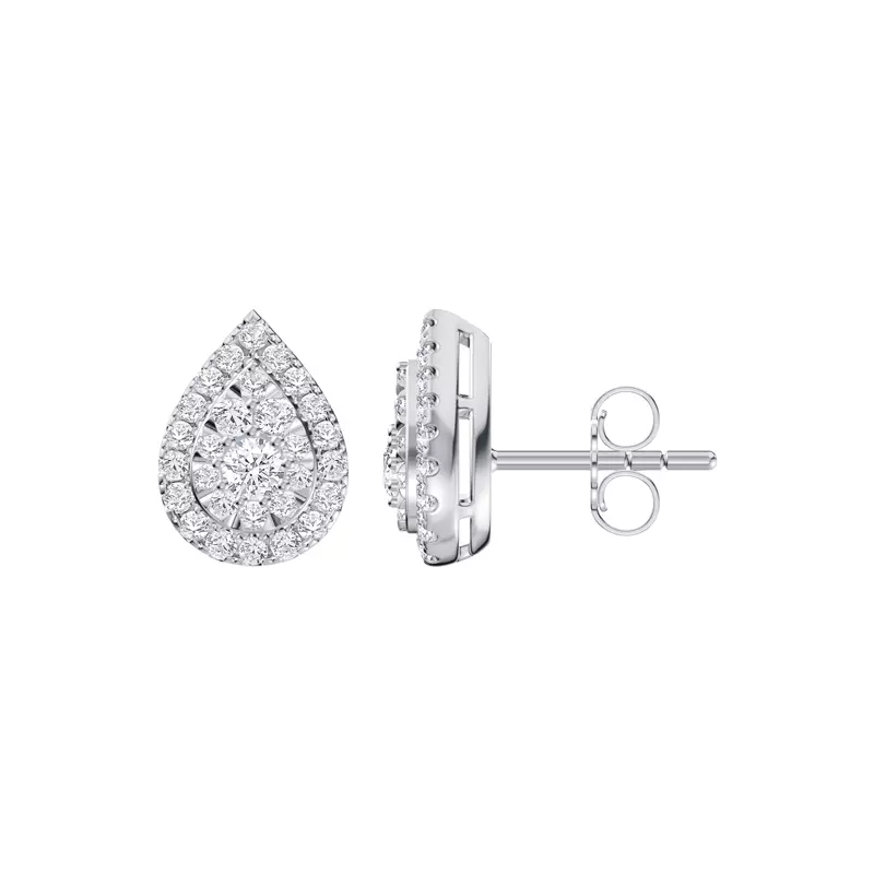 Elara Double Halo Earrings