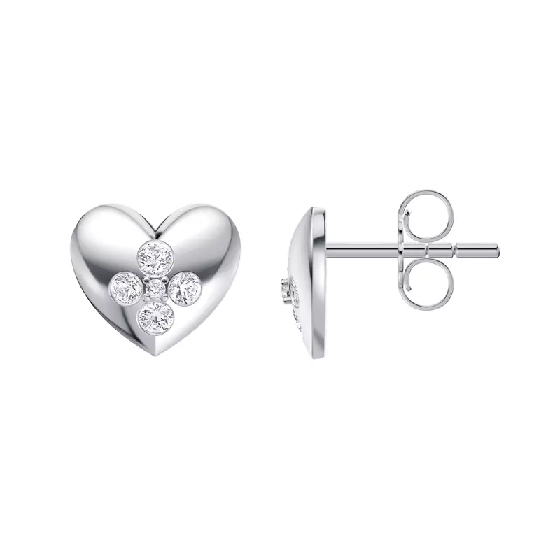 Poppet Heart Cluster Earrings