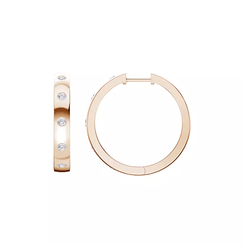 Emblush Smooth Diamond Hoops (1/2 ct tw)