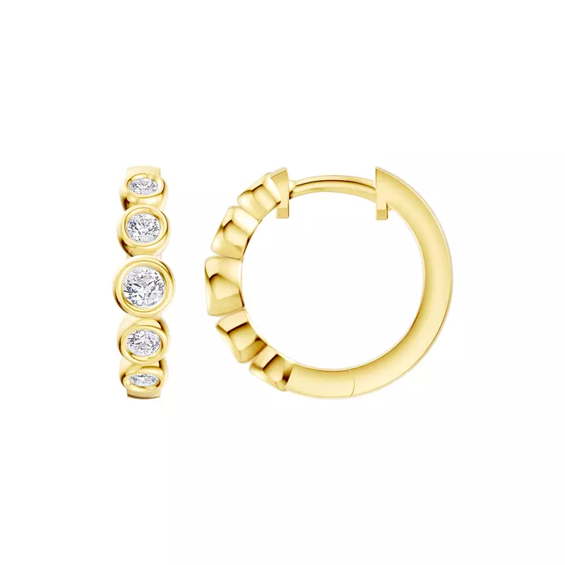 Bello Graduated Bezel Lab Diamond Hoops (1/2 ct. tw.)