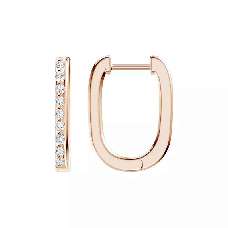 Veltra Diamond Elongated Hoops