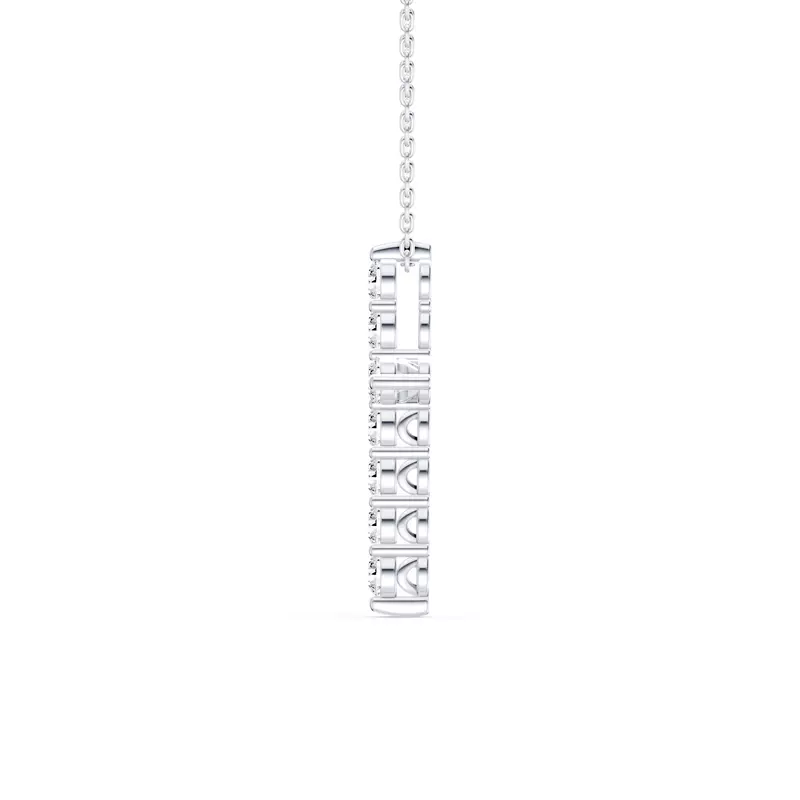 14K White Gold Classic Lab Diamond Cross Necklace (1.00 ct. tw.)