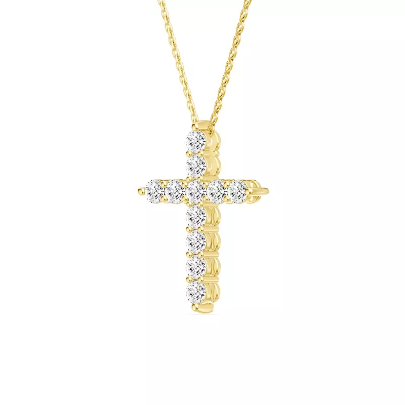 Classic Lab Diamond Cross Necklace (1.00 ct. tw.)