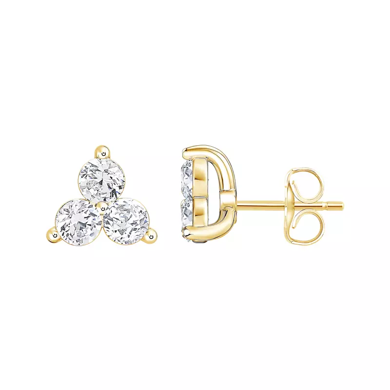 Trio Lab Diamond Stud Earrings (1/2 ct. tw.)