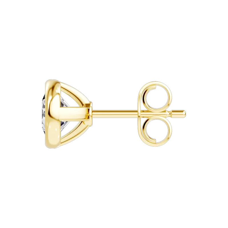 14K Yellow Gold Modern Bezel-Set Lab Diamond Stud Earrings (1/2 ct. tw.)