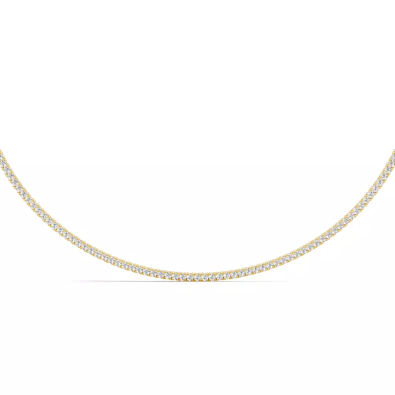 14K Yellow Gold Classic Lab Diamond Tennis Necklace (5 ct. tw.)