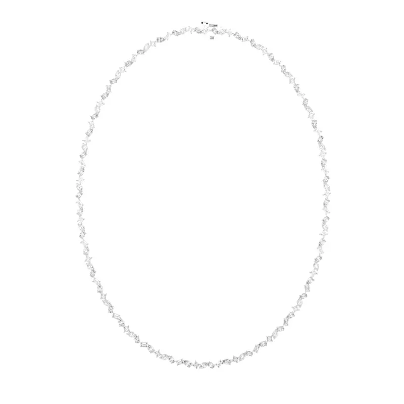 14K White Gold Zina Mixed Shape Lab Diamond Necklace