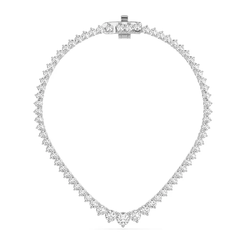Round Lab Diamond Graduated Riviera Necklace (10 ct. tw.)