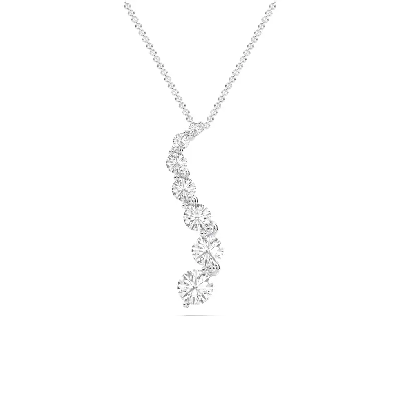 14K White Gold Journey Lab Diamond Pendant (2.00 ct. tw.)