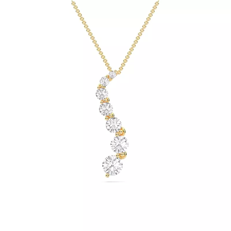 14K Yellow Gold Journey Lab Diamond Pendant (2.00 ct. tw.)