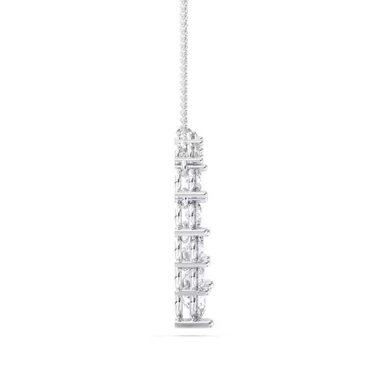 14K White Gold Amora Heart Lab Diamond Pendant (3.00 ct. tw.)