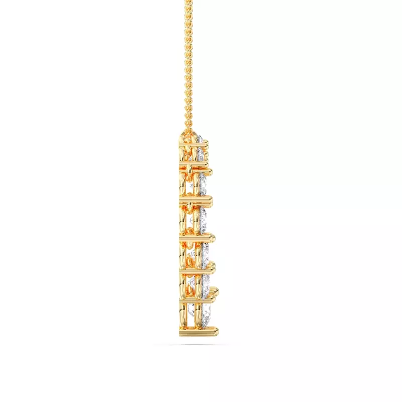 14K Yellow Gold Amora Heart Lab Diamond Pendant (3.00 ct. tw.)