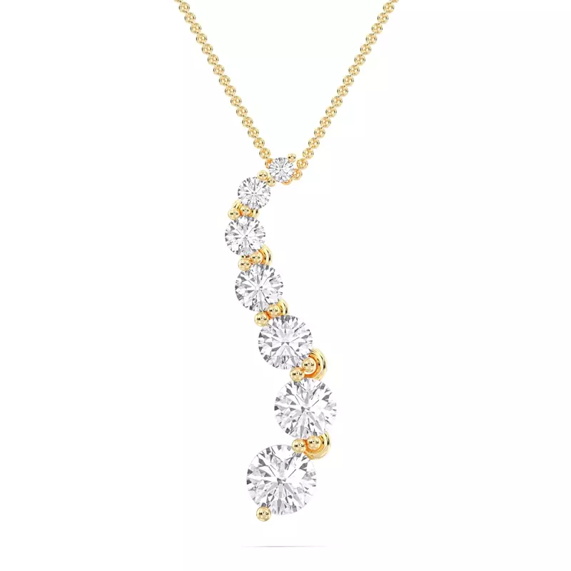 14K Yellow Gold Journey Lab Diamond Pendant (1.00 ct. tw.)