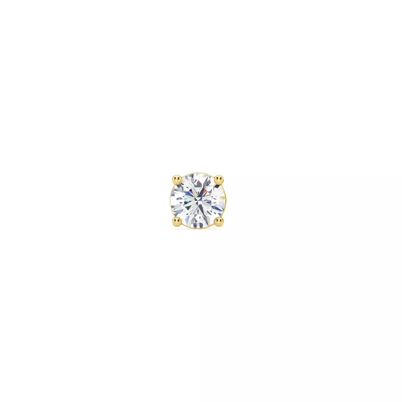 Single Lab Diamond Screw Back Stud Earring (3/8ct)