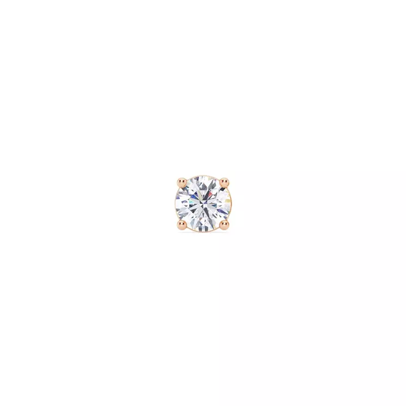 Single Lab Diamond Screw Back Stud Earring (3/8ct)
