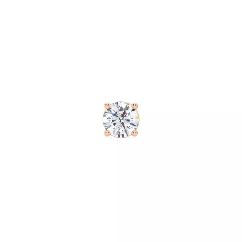 Single Lab Diamond Screw Back Stud Earring (1/2ct)