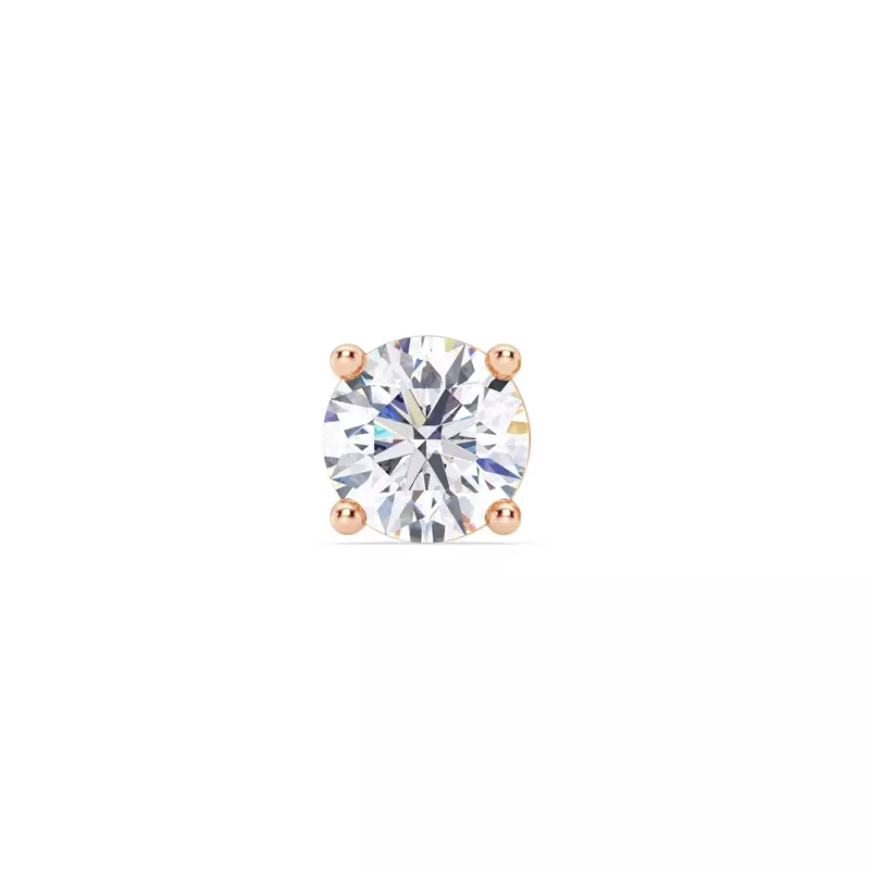 Single Lab Diamond Screw Back Stud Earring (3ct)