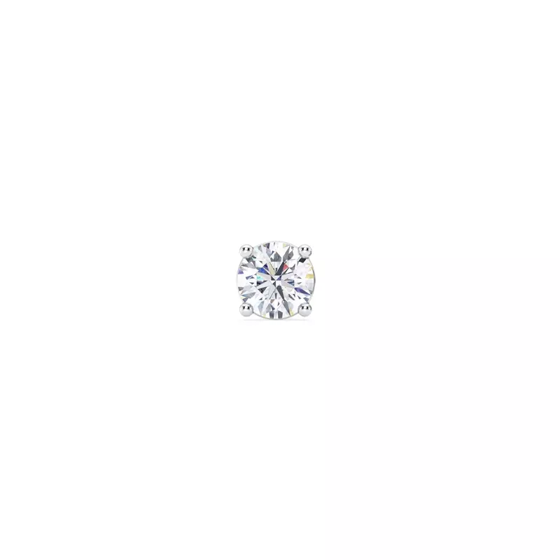 Single Lab Diamond Screw Back Stud Earring (3/8ct)