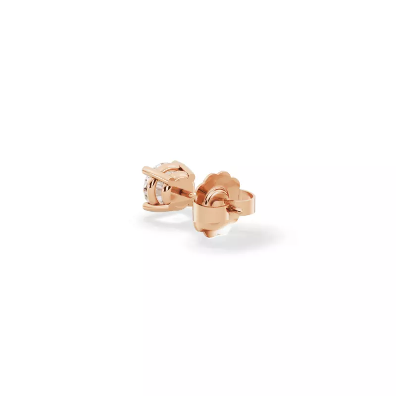 14K Rose Gold Single Lab Diamond Stud Earring (3/8ct)