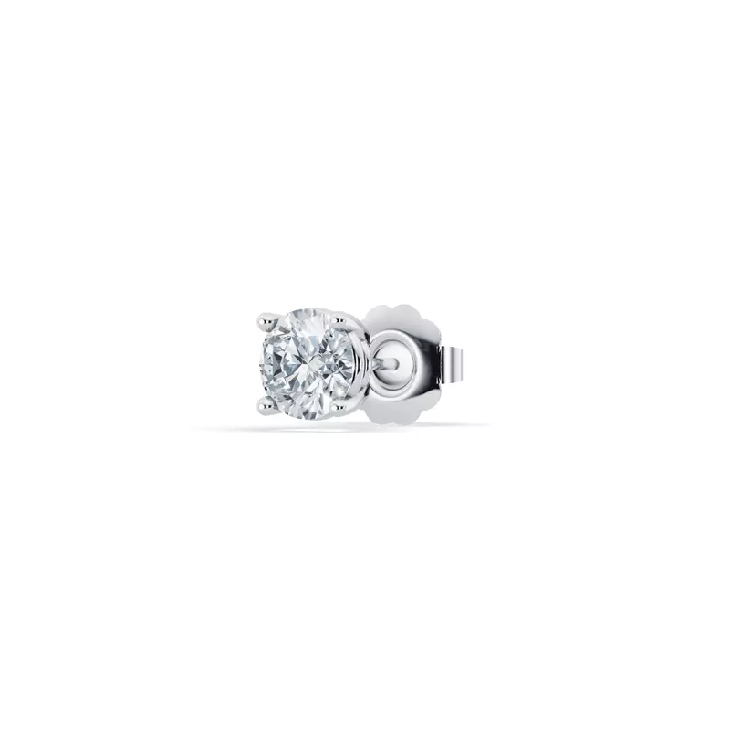 Platinum Single Lab Diamond Stud Earring (1/2ct)