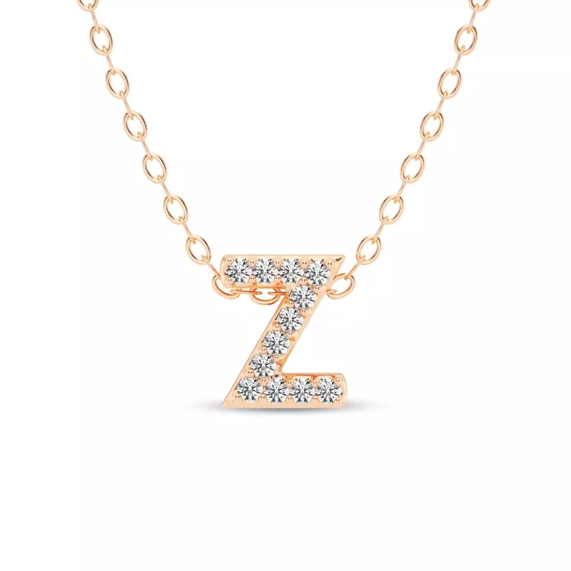 Petite Lab Diamond Initial Pendant – Z