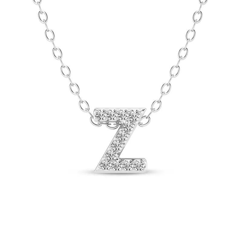 Petite Lab Diamond Initial Necklace – Z