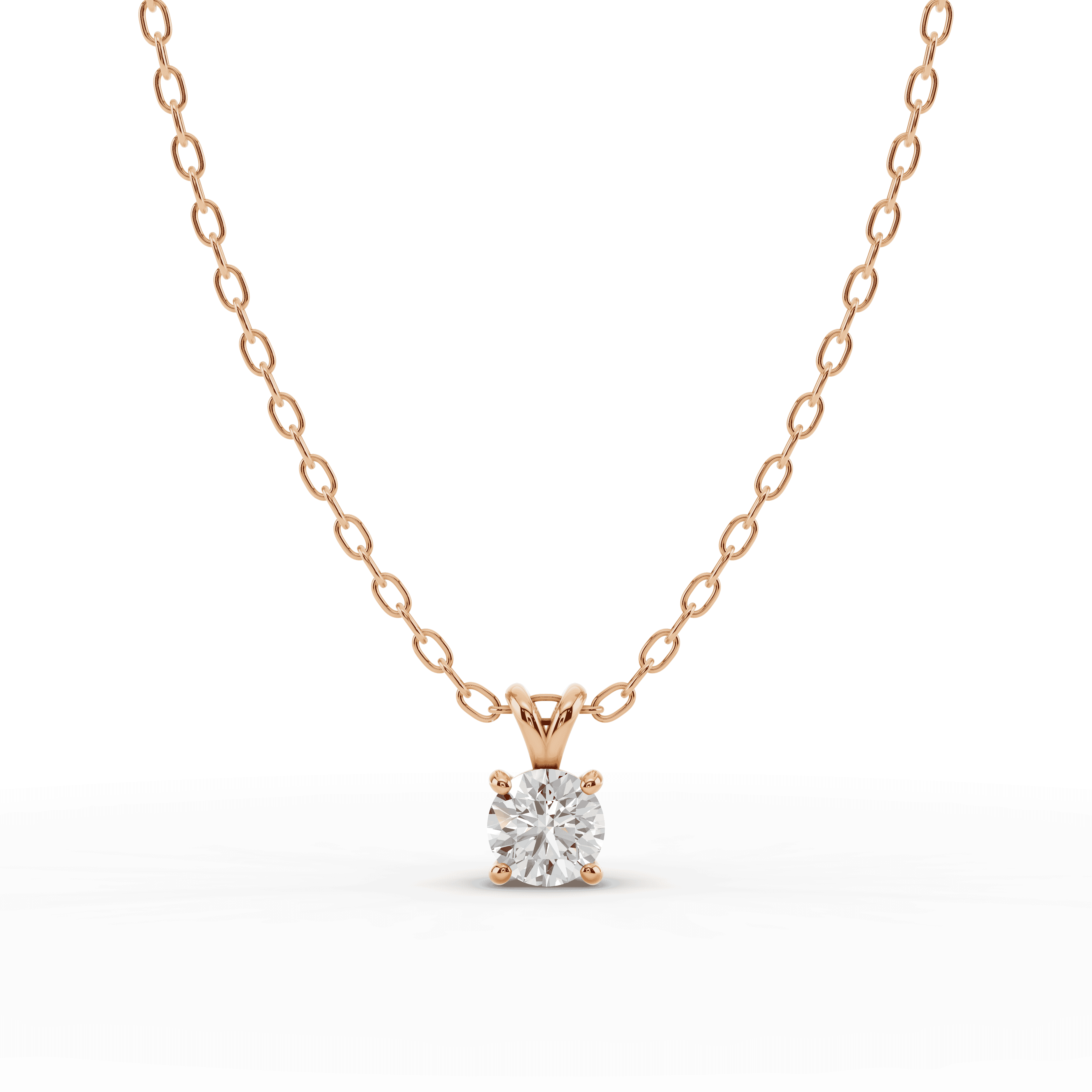 Split Bail Lab Diamond Solitaire Necklace (¼ ct.)