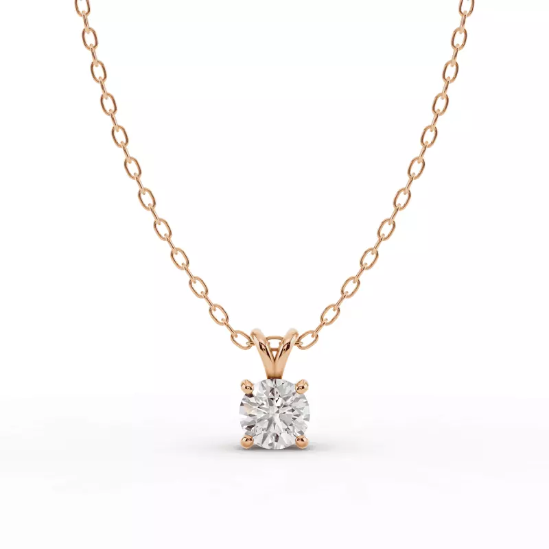 Split Bail Lab Diamond Solitaire Necklace (½ ct.)