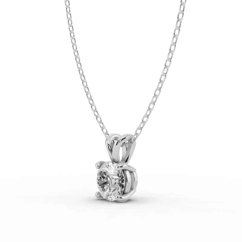 14K White Gold Split Bail Lab Diamond Solitaire Necklace (1.00 ct.)
