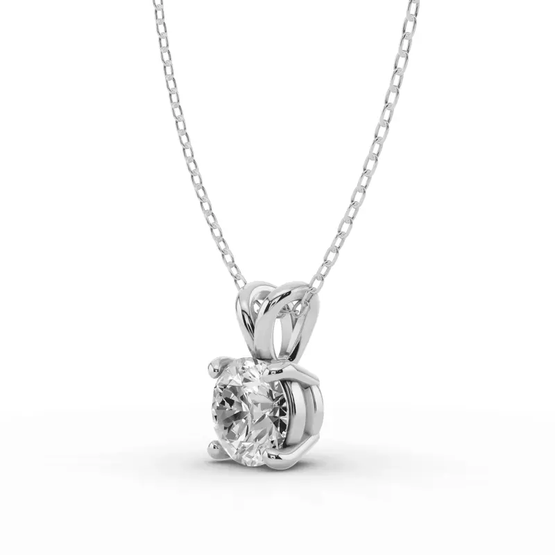 14K White Gold Split Bail Lab Diamond Solitaire Necklace (2.00 ct.)